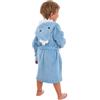 Generico SHARK accappatoio baby con cappuccio squalo Celeste taglia 4-6