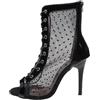 Generic Scarpe da Ballo Donna - Tacchi Heels Dance Donna Sexy 7-10cm Scarpe con Tacco Eleganti Heels Dance Shoes Decollete Tacco Alto Punta Aperta con Lacci
