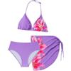FEOYA Bikini da ragazza, set da 3 pezzi, alla moda, per bambini, costume da bagno estivo, da 8 a 12 anni