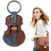 Generic Portachiavi per chiavi dell'auto, kit multiuso per realizzare portachiavi a forma di violino, accessori alla moda, ciondolo decorativo per portafoglio