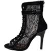 Generic Scarpe da Ballo Donna - Tacchi Heels Dance Donna Sexy 7-10cm Scarpe con Tacco Eleganti Heels Dance Shoes Decollete Tacco Alto Punta Aperta con Lacci