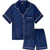CityComfort Pigiama Bambina Corto Pigiami Estivi Ragazza Set Pigiami Raso 2 Pezzi Camicia con Bottoni Abbigliamento da Casa Traspirante Idea Regalo