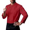 RUMAOZIA Giacca da cuoco da uomo, a maniche lunghe, abbigliamento da cucina, da panettiere, con bottoni, per uniforme professionale, costume da cuoco, per ristorante e hotel