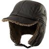 Comhats Caldo berretto da uomo in ecopelle unisex