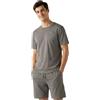 Get Trend Pigiama Uomo Corto Cotone Leggero, M-5XL, Completo Estivo 2 Pezzi con Maglietta Manica Corta e Pantaloncini, Regali per Lui