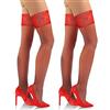 sesto senso 1 o 2 Paia Donna Calze Autoreggenti Pizzo con Silicone 15 DEN Sexy Transparente