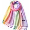 KARMA.DIEM Sciarpa XXL 180 × 60 cm - panno pashmina da uomo e da donna, morbido ed elegante, design Paisley, idea regalo perfetta e accessorio da viaggio