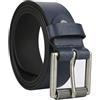 No Limits Cintura Uomo in Vera Pelle, Alta 4 cm, Accorciabile, Senza Cuciture, Stile Sportivo, Fibbia Nickel Free A Rullo Effetto Invecchiato