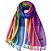 KARMA.DIEM Sciarpa XXL 180 × 60 cm - panno pashmina da uomo e da donna, morbido ed elegante, design Paisley, idea regalo perfetta e accessorio da viaggio