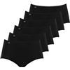 Sloggi Slip Donna Microfibra Midi 24/7 83010180847 Confezione da 6, Nero , 50