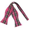 King & Priory Papillon da annodare in tartan rosa