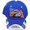 DEARMAMY Cappello da Baseball con Ricamo Aquila Cappello da Sole con Bandiera Americana Cappello per L'esterno Cappello Casual dallo Stile Semplice Berretto da Sole All'aperto Blue