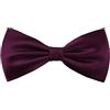 TigerTie, farfallino in seta Satin Monocolore, 100% pura seta