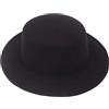 Bamboopack Cappello Fedora invernale da uomo e donna in misto lana, con tesa piatta e tesa derby da chiesa larga, per feste, uscire, vita quotidiana e altre attività (nero)