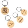 keepdrum Portachiavi in legno rotondo personalizzato con codice QR, marrone, Durchmesser 40mm