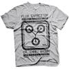 Back To The Future Licenza ufficiale Flux Capacitor Uomo Maglietta (Grigio scuro)