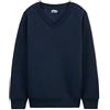 CityComfort Felpa Bambino Unisex Maglia Bambino a V Maglia Ragazzo Ragazza Manica Lunga Nera Blu 3-14 Anni Pacco da 1 o 2 Maglioncino Bambino Bambina in Cotone Misto
