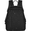 Yyoretp Zaino da viaggio semplice leggero e di grande capacità con stampa glitter nera zaino per laptop borsa a tracolla per viaggi, Nero , Taglia unica
