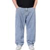 Maskjuwio Jeans da uomo Baggy, gamba larga, pantaloni per il tempo libero, taglie forti, jeans con tasche, oversize, pantaloni da jogging con elastico, vestibilità comoda, pantaloni in denim, tinta unita