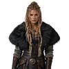 NICEYEA Vichingo, colletto in pelliccia sintetica per sciarpa, accessorio per costume da guerriero vichingo, spalla di pelliccia medievale, costume da guerriero medievale, invernale, unisex
