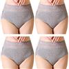 Serecofo Pacco da 4 Mutandine da Donna Slip a Vita Alta in Pizzo Mutande Intimo in Cotone Ultra Morbido ed Elastico Taglia 40-56