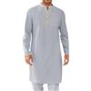 RUMAOZIA Abbigliamento marocchino Uomo Abaya Uomo Caftano Cotone Abbigliamento da preghiera islamica per gli uomini Burka Arabo Ramadan Vestiti musulmani Manica lunga Retro Tuniche