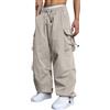 RUMAOZIA Pantaloni cargo da uomo Baggy - pantaloni larghi da uomo Hip Hop Y2K pantaloni da jogging streetwear pantaloni casual con elastico oversize vintage a gamba larga, pantaloni lunghi