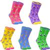 CityComfort Calzini Donna Colorati, Pacco da 5 Polpaccio Lunghezza Cotone Calze Divertenti, Idee Regalo Donna, Mamma