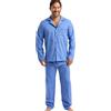 West Ridge Bardsey Set Pigiama Classico da Uomo con Bordino Intrecciato - Comoda Camicia con Bottoni e Pantaloni con Patta, Facili da Lavare