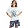 Get Trend - Hatsune Miku Pigiama Bambina Corto 7-16 Anni, 100% Cotone Pigiami Estivi Ragazza 2 Pezzi con T-Shirt & Shorts, Regalo Bambina