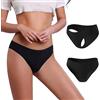 BIOECEUA - Mutande mestruali da donna, per spiaggia e piscina, a 4 strati, a prova di perdite, nessuna traccia, costume da bagno per ragazze e adolescenti, super assorbenti, ad asciugatura rapida