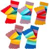 Chenflying 5 paia di calzini in cotone Tabi Split Toe Five Finger Socks Casual colore arcobaleno calzini alla caviglia per bambini ragazzi ragazze 2-10 anni