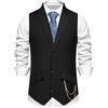 RUMAOZIA Gilet da uomo nero, elegante, vintage, senza pretese, per affari, matrimonio, stile rockabilly, anni '20
