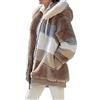 ABINGOO Giacca Donna Invernale Pile Cappotto con Cappuccio Zip Caldo Felpa | Cerniera Giubbotto Pelliccia Giacche Casual Parka Sciolto Giaccone Peluche Pecora Jacket Casa Cappotti