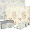 AIYAPLAY Tappetino pieghevole 200x150x1,5cm doppia faccia motivo Animali | Tappetino da gioco, impermeabile, antiscivolo, per bambini, tappetino