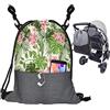 Ferocity Borsa per passeggino con due tasche Zaino con una corda Borsa per piccoli oggetti Borsa alla moda Organiser Per la madre Palme 3 [075]
