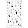Odot Lenzuolo con Angoli per Lettino Bambino,Motivo Stampa Zampa di Cane Lenzuola Carrozzina Lenzuola da Lettino Neonato Lenzuola per Culla per Bambine e Ragazzi (Stampa Zampa di Cane,80x160x20cm)