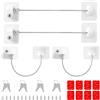 ShiSheng 4PCS Lucchetto Frigorifero Bambini, Chiudi Cassetti Bambini Con 8 Chiavi, Blocca Cassetti Per Bambini Per Frigorifero, Lavatrice, Mobile, Finestra