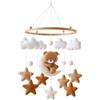 Gobesty Giostrina Culla Neonato, Carillon Neonati Fiori Farfalle in Feltro | Giostrina Neonato, Decorazione Cameretta, Idea Regalo Nascita, per Fasciatoio & Culla Bambina Bambino