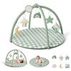 Blissful Diary Palestrina Neonato Con Arco Rimovibile,Palestrina Neonato Montessori Con 6 Giochi - Sviluppo Sensoriale E Motorio Progressivo, Regalo Per Neonati, Ragazze E Ragazzi,Verde Salvia Quadri