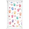Odot Lenzuolo con Angoli per Lettino Bambino,Motivo Stampa Zampa di Cane Lenzuola Carrozzina Lenzuola da Lettino Neonato Lenzuola per Culla per Bambine e Ragazzi (Amore Cuore,80x160x20cm)