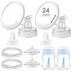 Maymom Kit di Parti per Tiralatte Compatibili con Spectra S2 e S1, Flangia da 24 mm, Valvola a Becco d'Anatra, Tubo, Biberon e Protezione Antiriflusso, Accessori di Ricambio Compatibili
