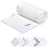 babybay Paracolpi 3D in tessuto a rete trapuntata compatibile con Boxspring XXL, bianco mix di stelle sabbia/bacche