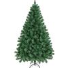 Yaheetech Albero di Natale Artificiale Folto 183cm con Base Metallo Verde | 598 Rami in PVC Ignifugo Effetto Realistico, Base Pieghevole Salvaspazio, Ideale per Decorazioni Natalizie Casa e Negozio