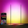 LuminexDesigns Set 2 Lampade da Terra LED RGB 150cm - Piantane da Angolo Dimmerabili con Telecomando, Controllo Alexa, Illuminazione Ambientale per Salotto, Camera da Letto, Sala Giochi
