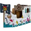 BANKERS BOX Casa di Cartone Nave Pirata per Bambini XL (79 x 50,5 x 135 cm) - Casetta da Colorare - Certificata FSC, Riciclabile - Divertimento Arte e Creatività - Età 3+