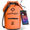 Earth Pak Borsa Impermeabile con Tasca Frontale - Ideale per Kayak, Canottaggio, Pesca, Rafting, Sci, Nuoto, Campeggio, e Snowboarding
