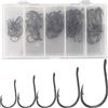 Croch Set di ami da pesca con occhiello, 100 pezzi in 5 misure, # 10 # 8 # 6 # 4 # 2, ami da pesca in scatola assortita, set di ami per la pesca di trota, carpa, pesce persico e lusca