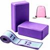 AsrMyjcx Blocco da Pilates con Cinghia Elastico Stabile, Resistente, Blocco Eva con Corda, per Palestra, Appassionati di Fitness