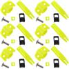 ULTECHNOVO 6 Set Slitta per Frecce da Pesca Arco, 8mm, ABS Giallo | Aste da 8mm e Frecce Bowfishing, Guida Stabile, Previene Deragliamento, Uso Esterno